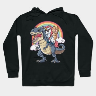 Pitbull Unicorn Ride T-rex Funny T-shirt For Lover Hoodie